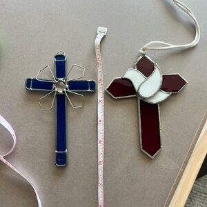 Stained Glass Cross Ornaments